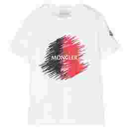 ◆키즈◆24SS 여성 로고 프린트 티셔츠 화이트 8C000 22 89AFV 002