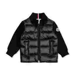 ◆키즈◆25FW 키즈 로고 패치 니트 믹스 패딩자켓 네이비 9B000 02 M1131 742