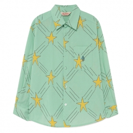 ◆키즈◆22SS 키즈 스타 패턴 셔츠 라이트그린 S22076 257AV
