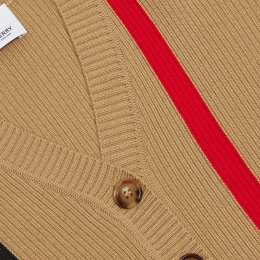 ◆키즈◆22FW 키즈 아이콘 스트라이프 울 가디건 아카이브베이지 8053479