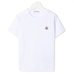 ◆키즈◆22SS 키즈 로고 패치 티셔츠 화이트 8C000 35 83907 001