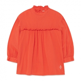 ◆키즈◆22SS 키즈 프릴 카라 블라우스 레드 S22079 251CE