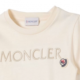 ◆키즈◆25SS 키즈 로고 패치 티셔츠 크림 8C000 06 83907 050