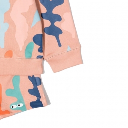 ◆키즈◆22SS 키즈 씨위드 패턴 상하의 세트 코랄 8Q3AG0 Z0169 502MC