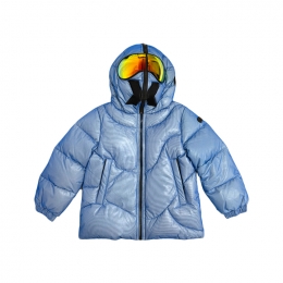 ◆키즈◆키즈 웨이브 퀄팅 고글 후드 패딩자켓 시아노블루 JX 694R T MBT4 283
