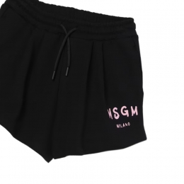 ◆키즈◆25SS 여성 로고 밴딩 프린트 버뮤다 숏팬츠 블랙/핑크 S5MSJGSH092 11075