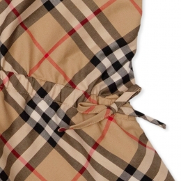 ◆키즈◆24SS 키즈 빈티지체크 핀턱 슬리브리스 블라우스 베이지 8082211