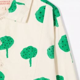 ◆키즈◆21FW 트리 패턴 셔츠 크림화이트 F21118 009ED