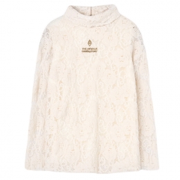 ◆키즈◆24FW 키즈 로고 레이스 티셔츠 화이트 F24038 036XX