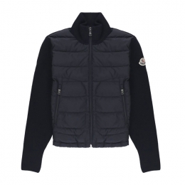 ◆키즈◆25FW 여성 로고 패치 니트 믹스 패딩자켓 네이비 9B000 01 M1121 777