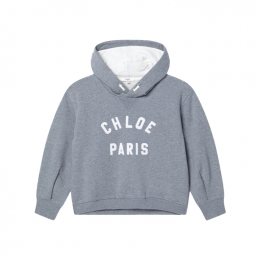 ◆키즈◆키즈 자수 로고 후드 맨투맨 헤더그레이 C20646 A46