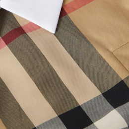 ◆키즈◆21FW 여성 퍼프 슬리브 체크 드레스 아카이브베이지 8040965