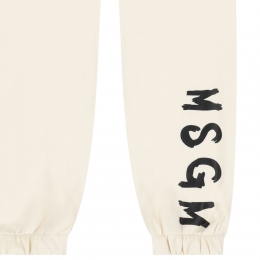 ◆키즈◆25FW 키즈 로고 프린트 트레이닝 팬츠 아이보리 F5MSJUFP024 013