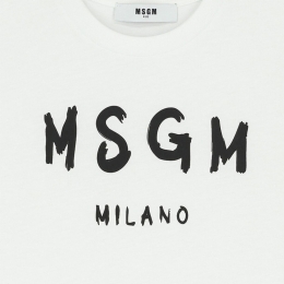 ◆키즈◆25SS 키즈 로고 프린트 티셔츠 화이트 S5MSJUTH063 001