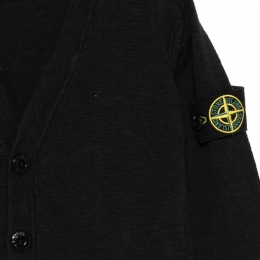 ◆키즈◆25SS 여성 와펜 패치 브이넥 가디건 블랙 K1S16 5100020 S00B0 V0029