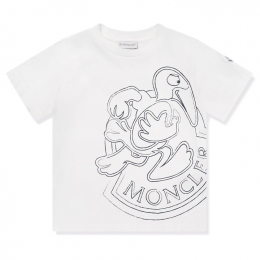 ◆키즈◆24FW 키즈 로고 패치 그래픽 티셔츠 화이트 J2 954 8C000 01 89AFV 034