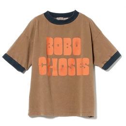 ◆키즈◆25SS 키즈 오렌지 빅 로고 티셔츠 브라운 B125AC124 211