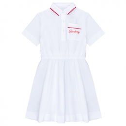 ◆키즈◆23SS 여성 로고 포켓 카라 원피스 화이트 8059352