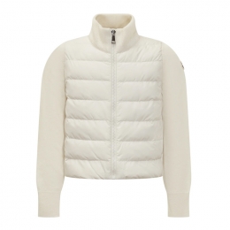 ◆키즈◆25FW 키즈 로고 패치 니트 믹스 패딩자켓 아이보리 K2 954 9B000 02 M1241 035