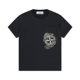 ◆키즈◆키즈 빈티지 프린팅 포켓 티셔츠 네이비 K1S16 2100012 S0129 V0020