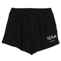 ◆키즈◆25SS 키즈 로고 밴딩 프린트 버뮤다 숏팬츠 블랙/핑크 S5MSJGSH092 11075