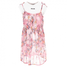 ◆키즈◆22SS 여성 플로럴 뷔스티에 레이어드 원피스 핑크 MS028825 042