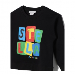 ◆키즈◆24SS 키즈 그래픽 프린트 맨투맨 블랙 TU4Q20 Z0499 930