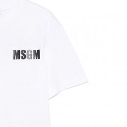 ◆키즈◆25SS 키즈 로고 프린트 티셔츠 화이트 S5MSJUTH066 001