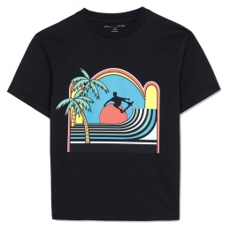 ◆키즈◆21SS 여성 야자수 스케이터 티셔츠 블랙 602253 SQJ42 1000