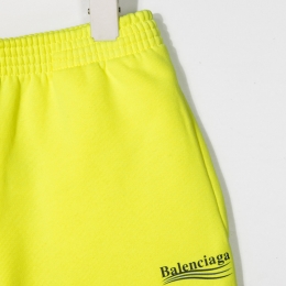 ◆키즈◆21SS 키즈 로고 프린트 트랙 숏 팬츠 네온옐로우 621789 TIVB4 7110