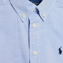 ◆키즈◆23FW 여성 포니 로고 자수 옥스포드 셔츠 블루 819238 002