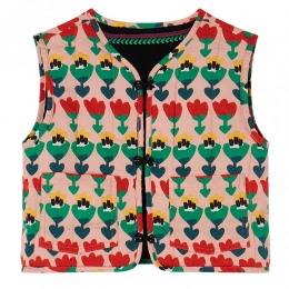 ◆키즈◆23FW 키즈 플라워 로고 리버서블 조끼 블랙 TT2C12 Z1267 921