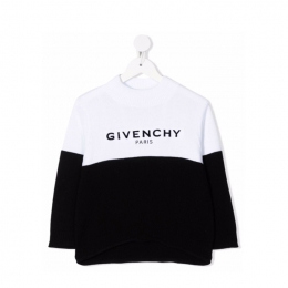 ◆키즈◆21FW 키즈 인타르시아 로고 니트 블랙/화이트 H15221 M41