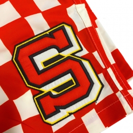 ◆키즈◆25SS 키즈 체크 패턴 스윔팬츠 레드 TWCP69 Z2687 101RO