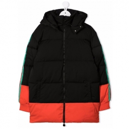 ◆키즈◆21FW 여성 컬러블록 로고 패딩자켓 블랙 603343 SRK54 1000