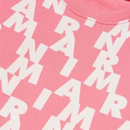 ◆키즈◆23FW 키즈 로고 패턴 올오버 맨투맨 핑크 M00929 M00QD 0M338