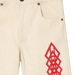 ◆키즈◆23FW 키즈 백 레터링 로고 프린팅 팬츠 아이보리 F23067 036DY