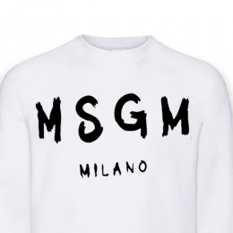 ◆키즈◆23FW 여성 시그니처 로고 프린팅 맨투맨 화이트 F3MSJUSW022 001