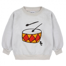 ◆키즈◆24SS 키즈 플레이 더 드럼 프린팅 맨투맨 라이트그레이 124AC042 200