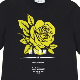 ◆키즈◆25FW 키즈 로즈 로고 티셔츠 블랙 F5MSJGTH039 11041