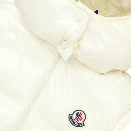 ◆키즈◆22FW 키즈 ANIA 로고 패치 후드 패딩 조끼 아이보리 1A000 64 68950 034