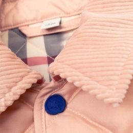 ◆키즈◆24FW 키즈 퀄팅 버튼 자켓 아프리콧핑크 8094935