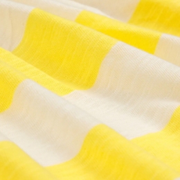 ◆키즈◆23SS B.C 로고 스트라이프 러플 원피스 옐로우 123AC124 720