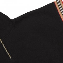 ◆키즈◆23SS 키즈 아이콘 스트라이프 반집업 케이프 블랙 8053463