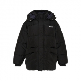 ◆키즈◆키즈 로고 프린트 립스탁 나일론 푸퍼 자켓 블랙 F5MSJUPF001 110