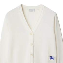 ◆키즈◆24FW 키즈 기사 로고 가디건 화이트 8073051