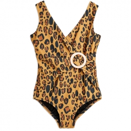 ◆키즈◆24SS 키즈 레오파드 패턴 UV 스윔슈트 옐로우브라운 24280104 13