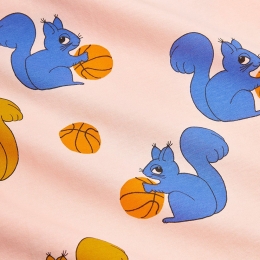 ◆키즈◆24SS 키즈 스퀄 패턴 나그랑 티셔츠 핑크 24220156 28