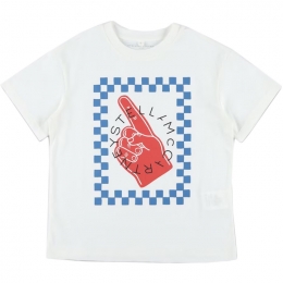 ◆키즈◆25SS 키즈 핸드 로고 티셔츠 화이트 TW8R71 Z0434 100