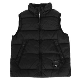 ◆키즈◆23FW 여성 고글 후드 패딩 조끼 블랙 15CKOW014C 005709G 999